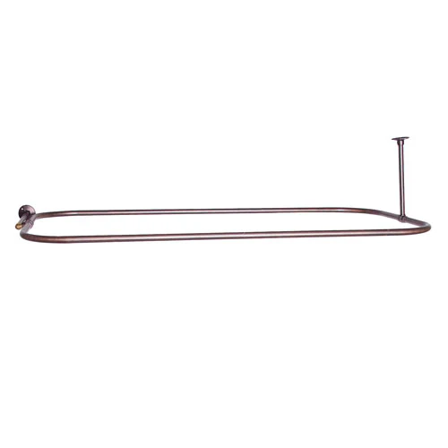24" Rectangular Shower Rod with Supports - Image 3