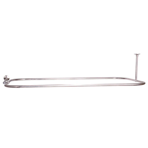 24" Rectangular Shower Rod with Supports - Image 5