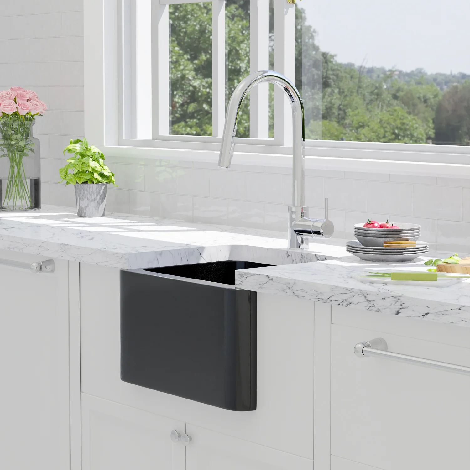 Abrams Single Bowl Granite Apron-Front Sink - Image 5