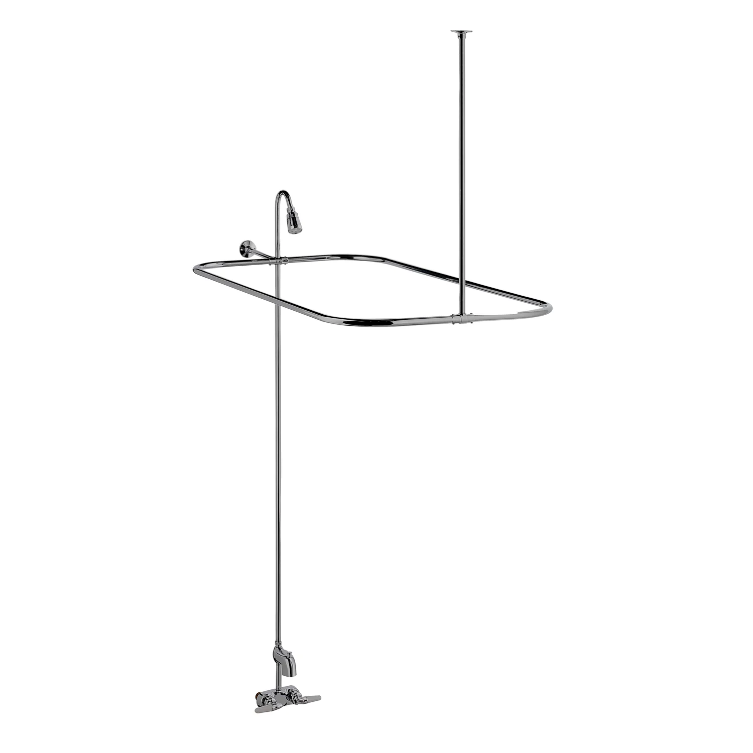 Andover 60″ Acrylic Roll Top Tub Kit in Bisque – Polished Chrome Accessories - Image 2