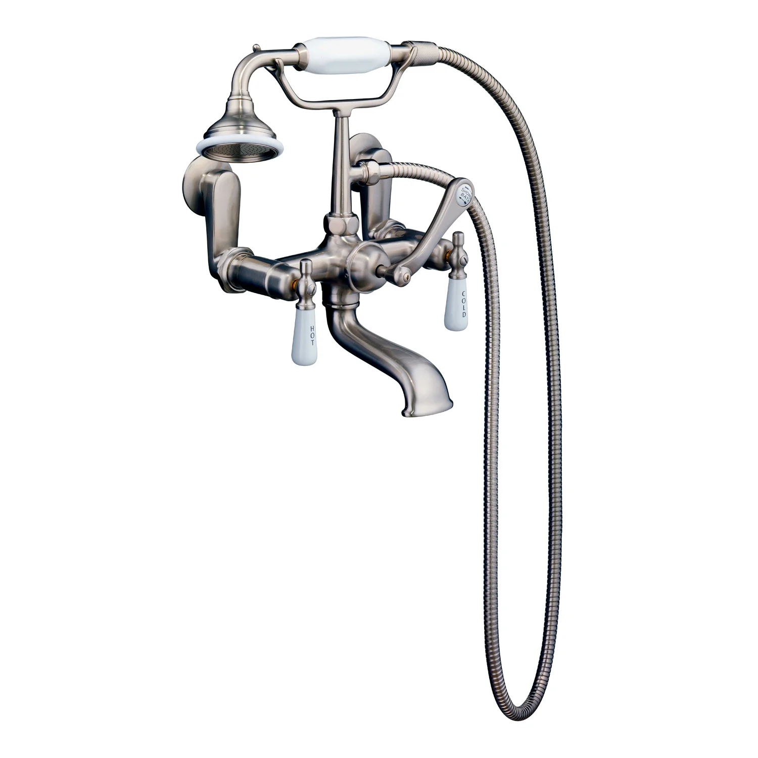 Antonio 55″ Cast Iron Roll Top Tub Kit – Brushed Nickel Accessories - Image 2