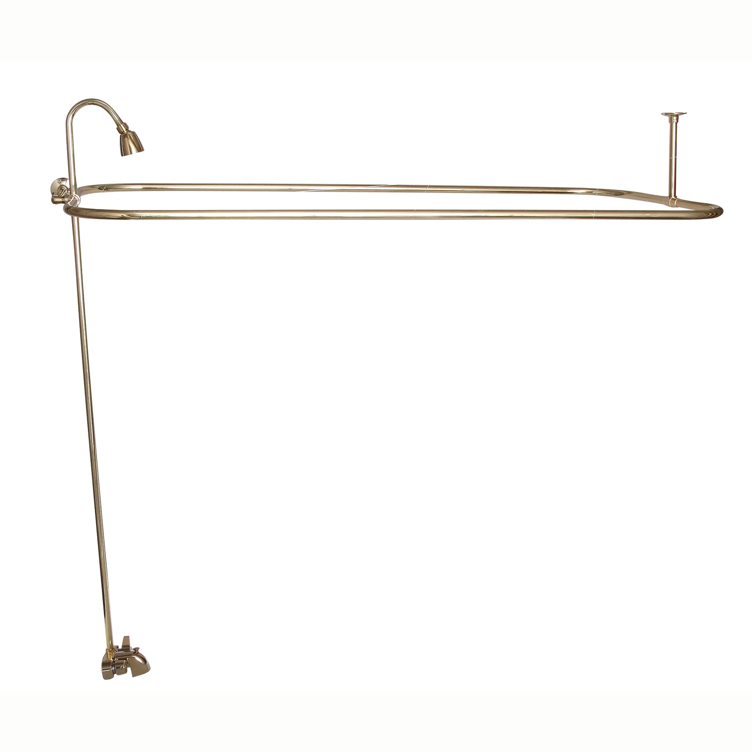 Antonio 55" Cast Iron Roll Top Tub Kit-Polished Brass Accessories - Image 2