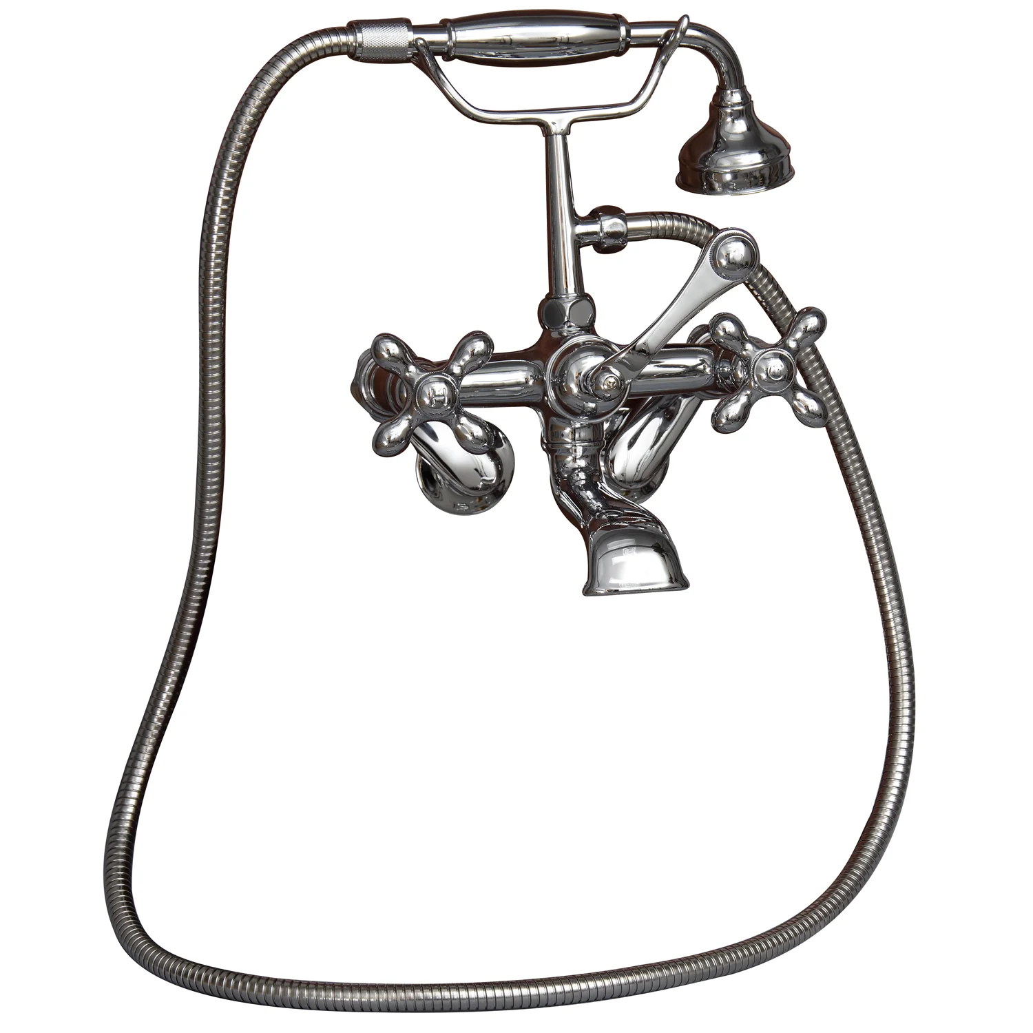 Antonio 55" Cast Iron Roll Top Tub Kit-Polished Chrome Accessories - Image 2