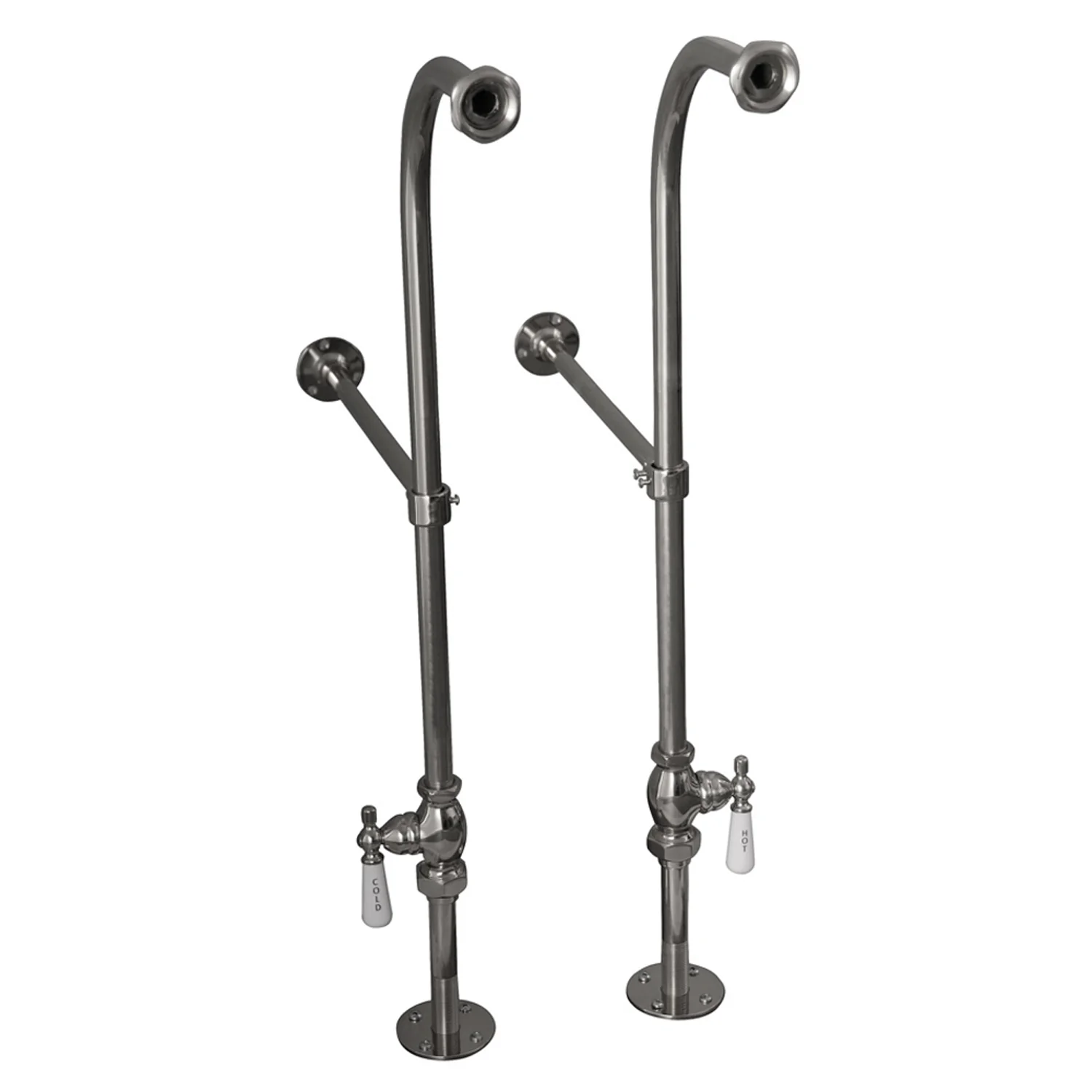 Antonio 55" Cast Iron Roll Top Tub Kit-Polished Chrome Accessories - Image 4