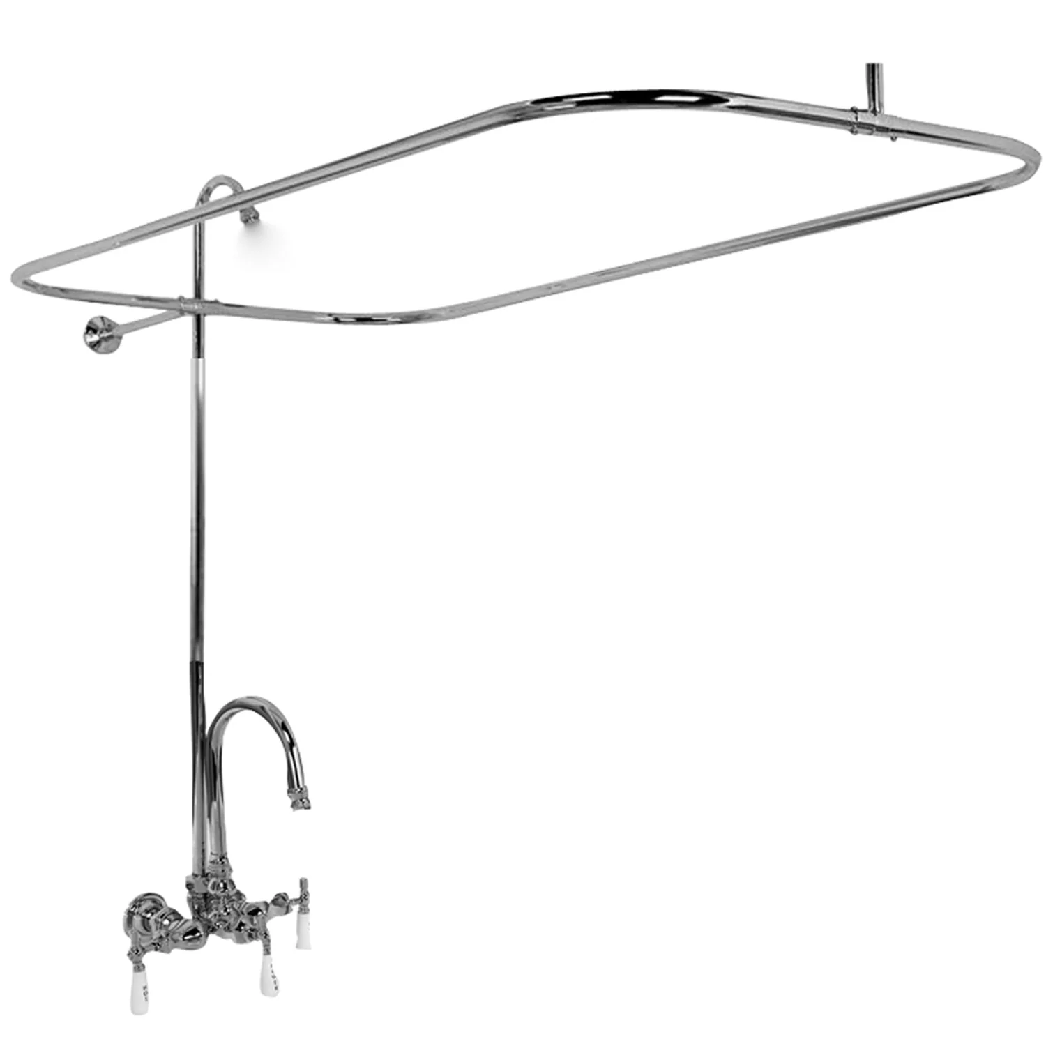 Antonio 55″ Cast Iron Roll Top Tub Kit – Polished Chrome Accessories - Image 2