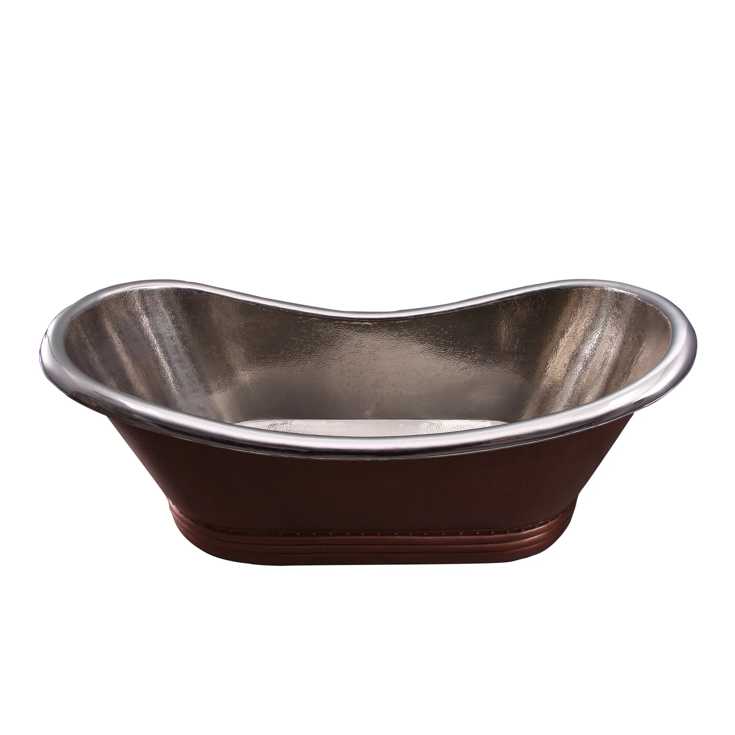 Ashton 72″ Copper Double Slipper Tub - Image 3