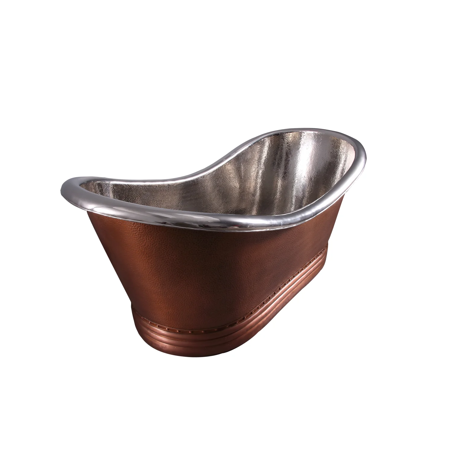 Ashton 72″ Copper Double Slipper Tub - Image 4