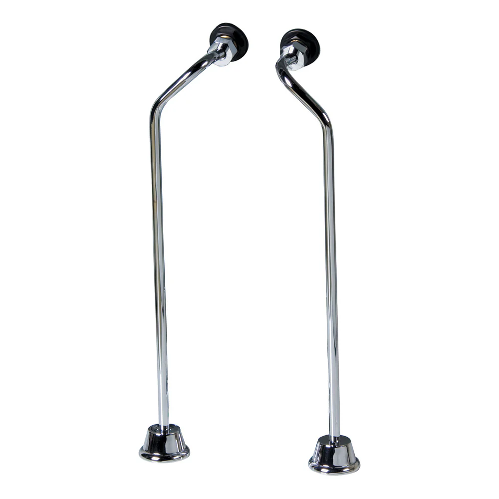 Atlin 67″ Acrylic Roll Top Tub Kit in White – Polished Chrome Accessories - Image 3