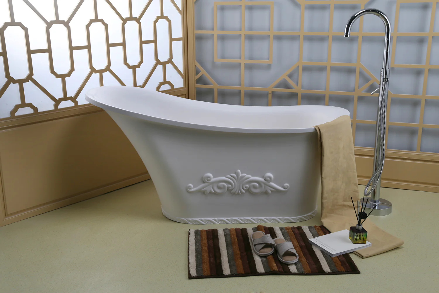 Ayanna 59" BARstone Slipper Tub - Image 5