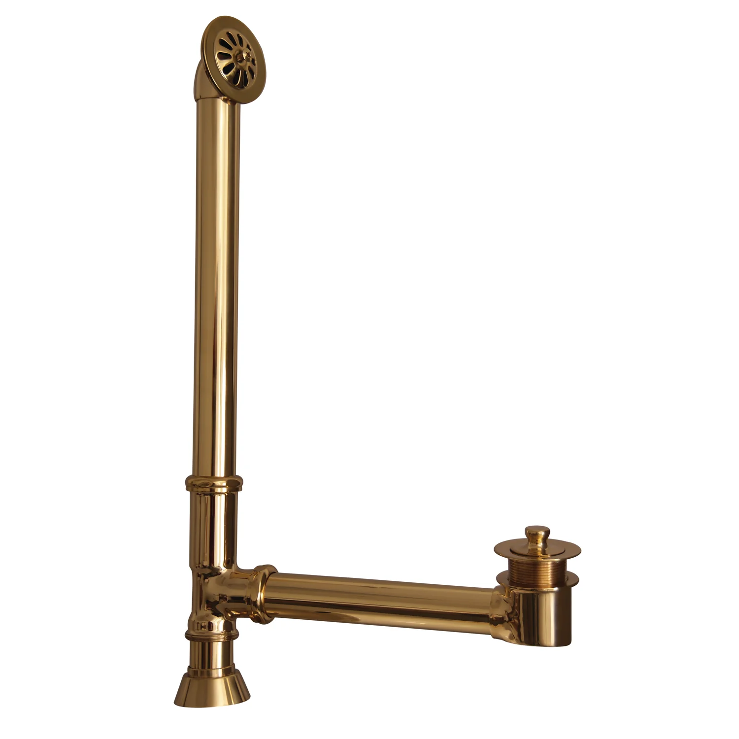 Bartlett 60" Cast Iron Roll Top Tub Kit-Polished Brass Accessories - Image 4