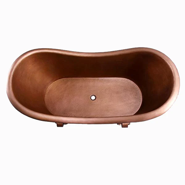 Baylis 66″ Copper Double Slipper Tub - Image 3