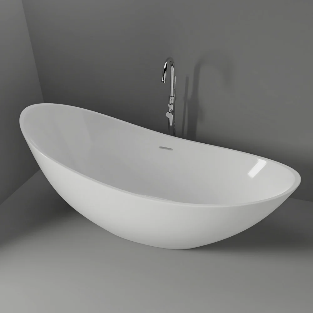 Britta 73" BARstone Slipper Tub - Image 4
