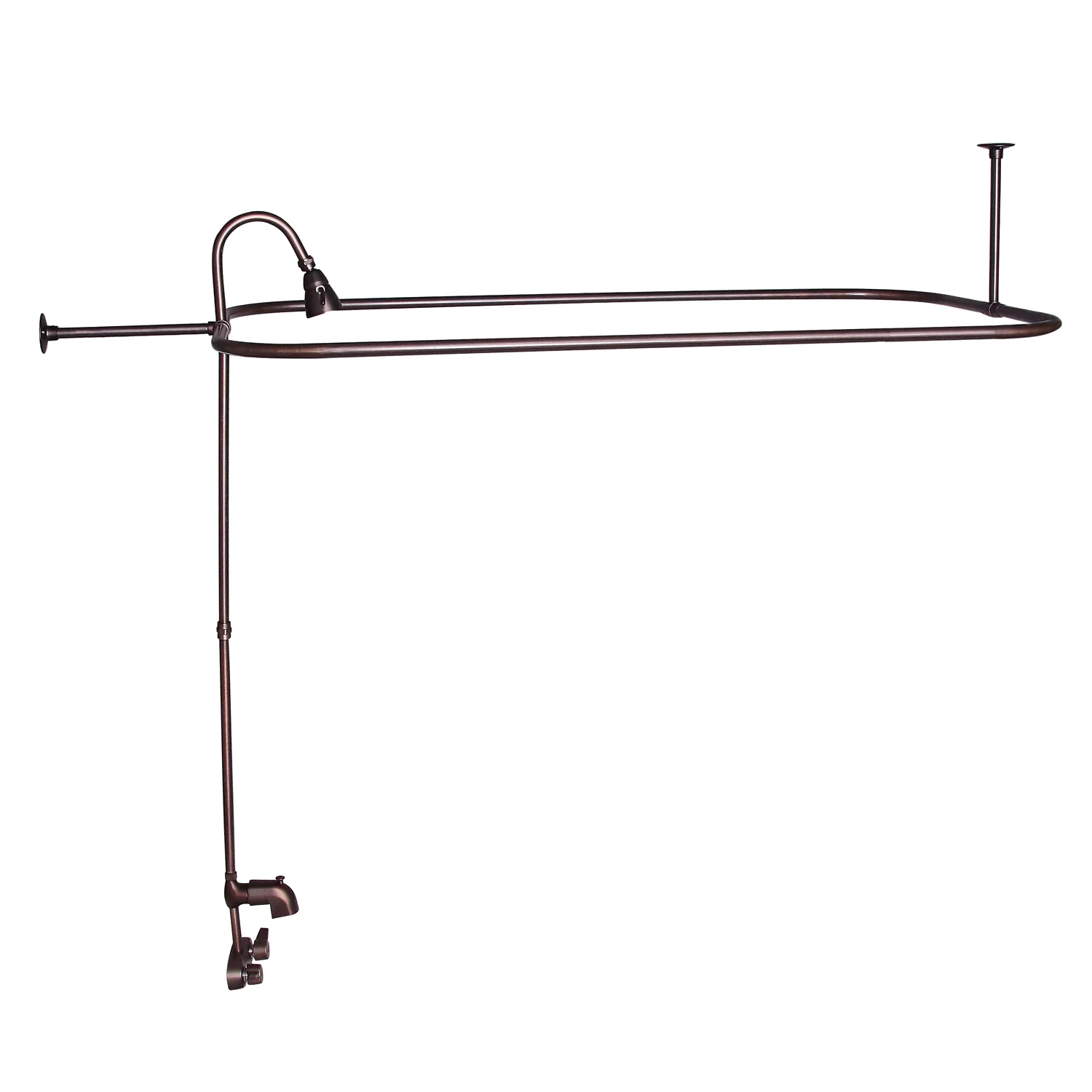 Brocton 65″ Cast Iron Roll Top Tub Kit – Oil Rubbed Bronze Accessories - Image 3