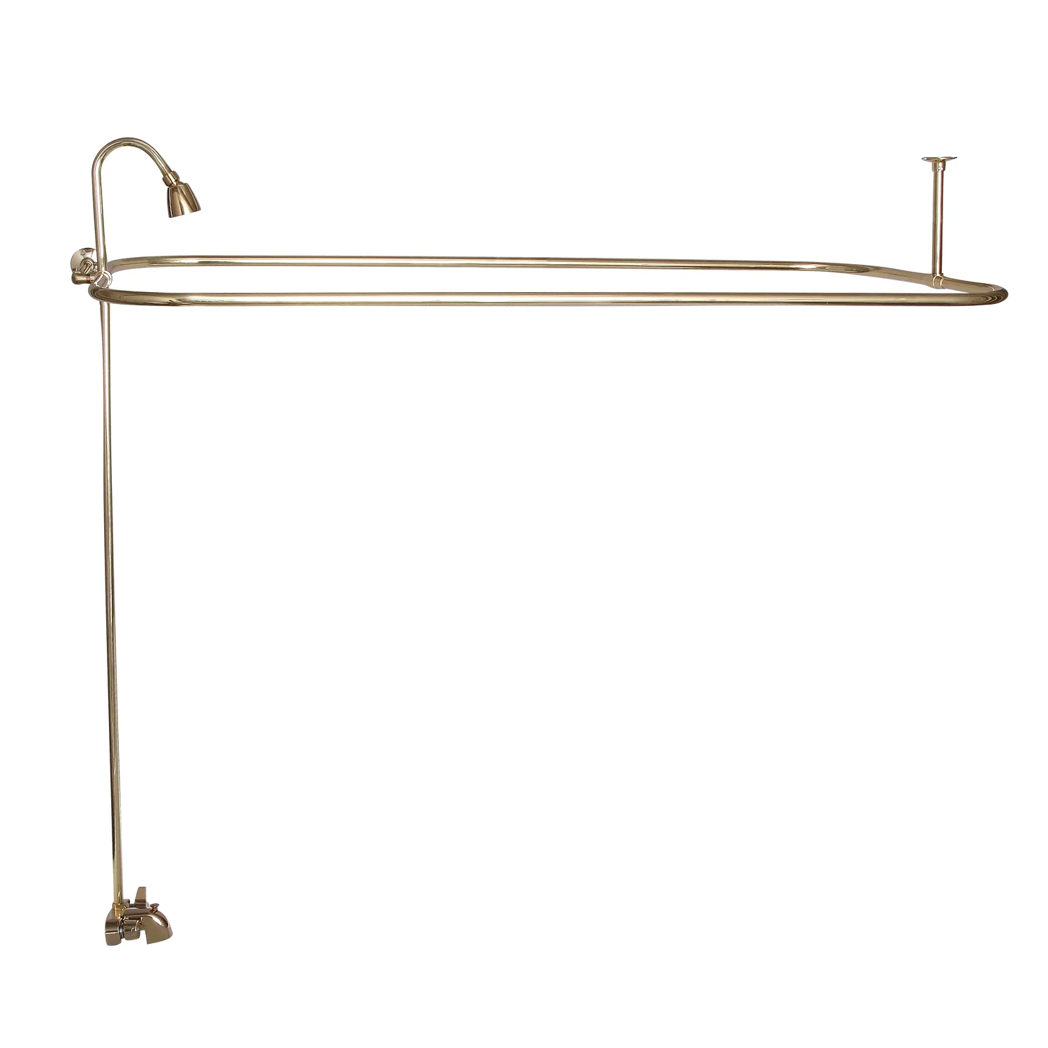 Brocton 65″ Cast Iron Roll Top Tub Kit – Polished Brass Accessories - Image 3