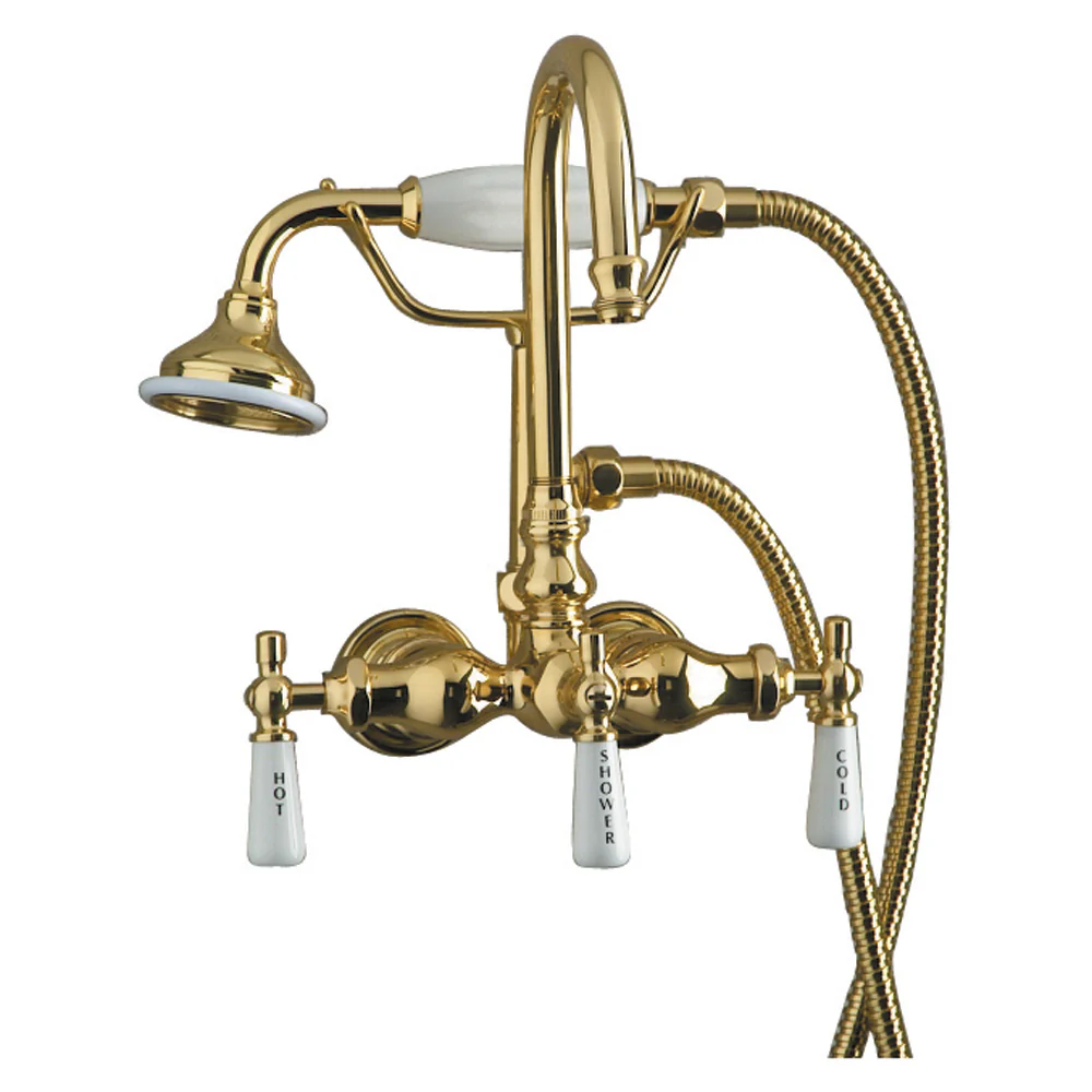 Brocton 65″ Cast Iron Roll Top Tub Kit – Polished Brass Accessories - Image 3