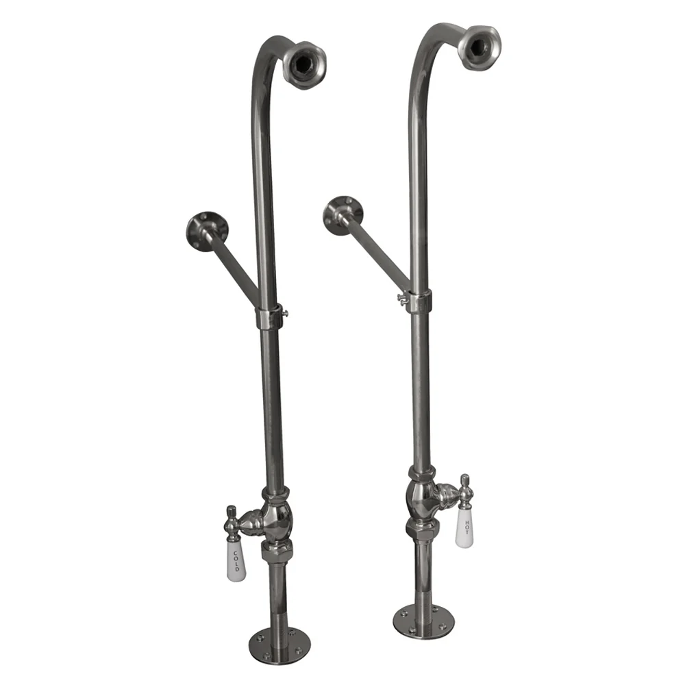 Brocton 65″ Cast Iron Roll Top Tub Kit – Polished Chrome Accessories - Image 3