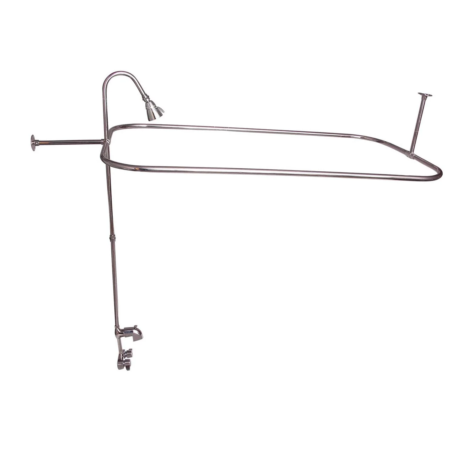 Brocton 65″ Cast Iron Roll Top Tub Kit – Polished Nickel Accessories - Image 3