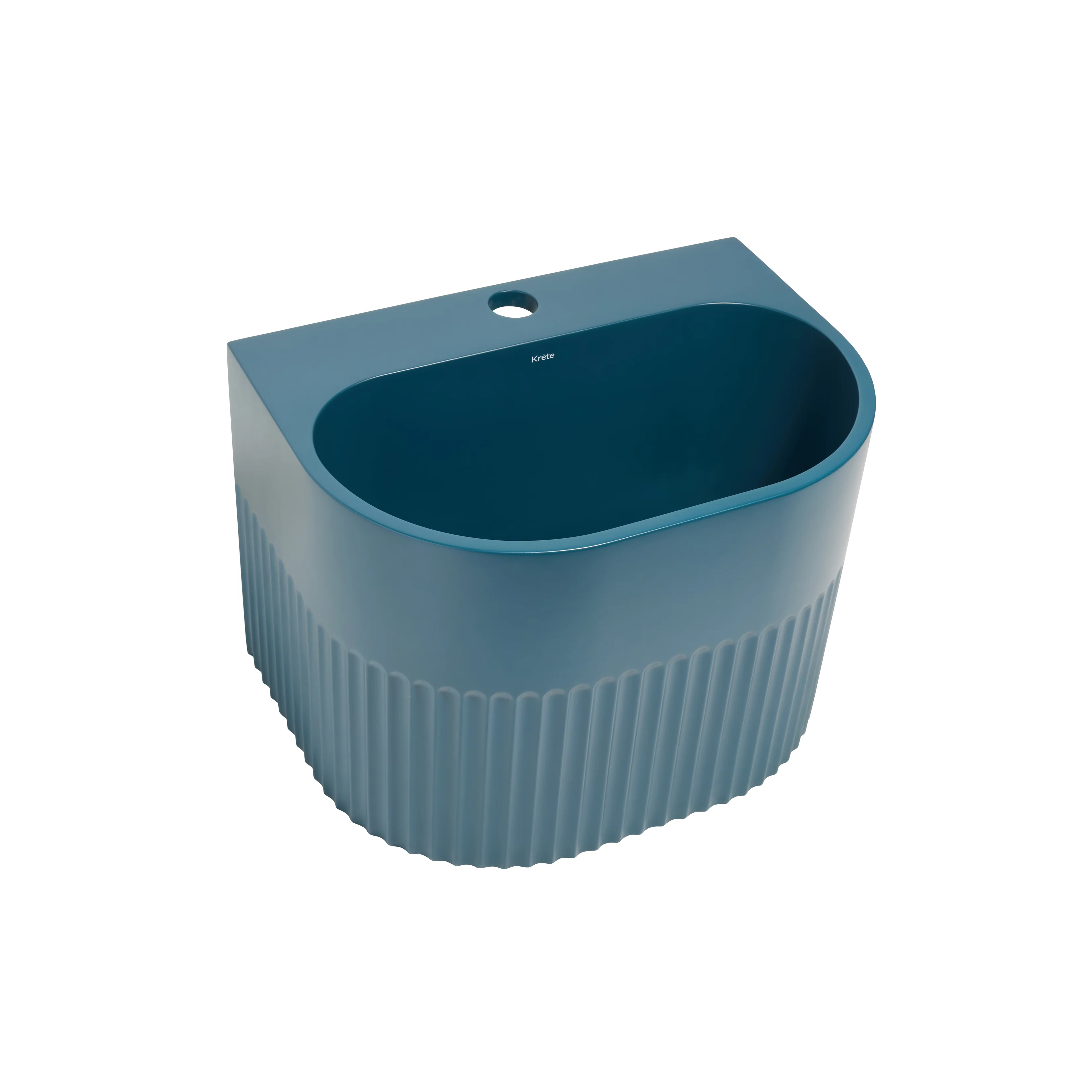 Kournos 16" Wall Mount Basin with Drain - Image 3