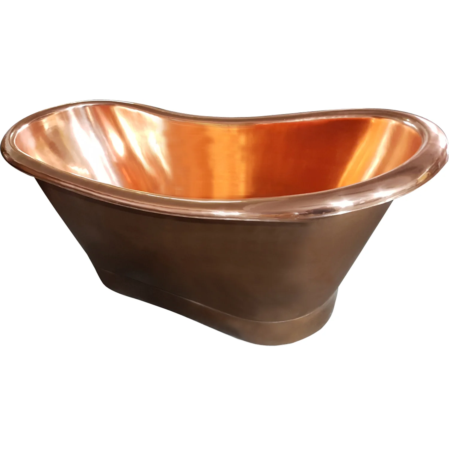 Chopin 70″ Copper Double Slipper Tub - Image 4