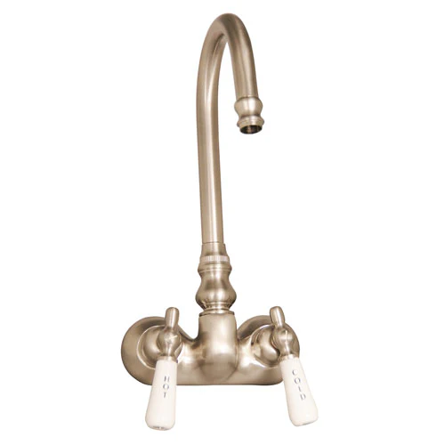 Clawfoot Tub Filler – Code Spout, Lever Porcelain Handles - Image 4