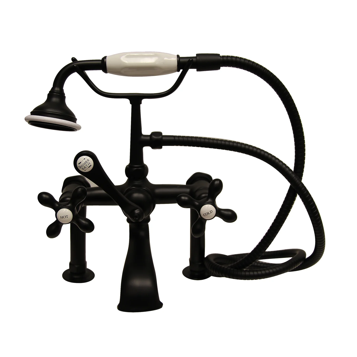 Clawfoot Tub Filler – Elephant Spout, Hand Held Shower, 6″ Elbow Mounts - Image 11