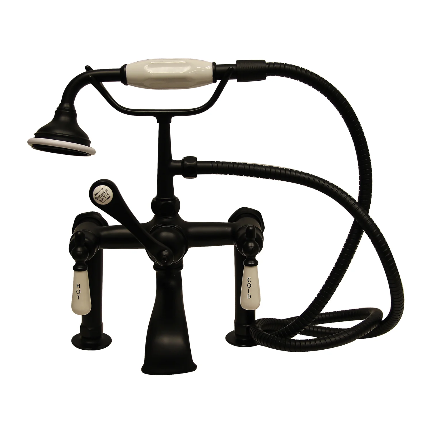 Clawfoot Tub Filler – Elephant Spout, Hand Held Shower, 6″ Elbow Mounts - Image 12