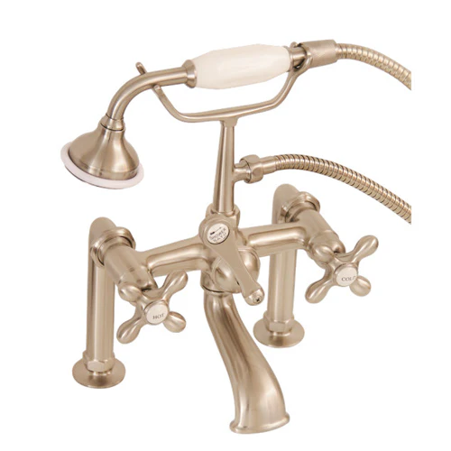 Clawfoot Tub Filler – Elephant Spout, Hand Held Shower, 6″ Elbow Mounts - Image 5