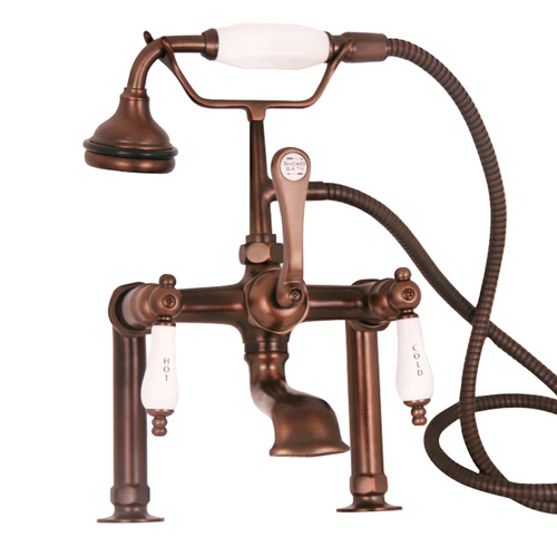 Clawfoot Tub Filler – Elephant Spout, Hand Held Shower, 6″ Elbow Mounts - Image 6