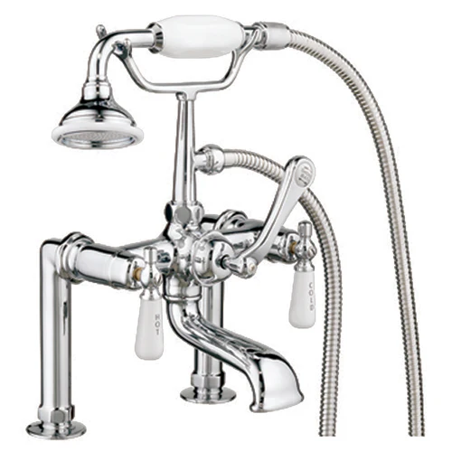 Clawfoot Tub Filler – Elephant Spout, Hand Held Shower, 6″ Elbow Mounts - Image 7