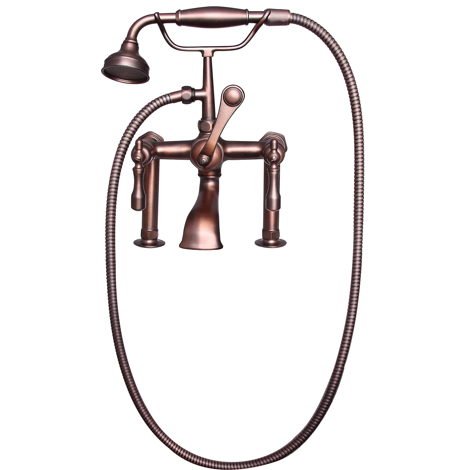 Columbus 61" Cast Iron Double Roll Top Tub Kit-Oil Rubbed Bronze Accessories - Image 3