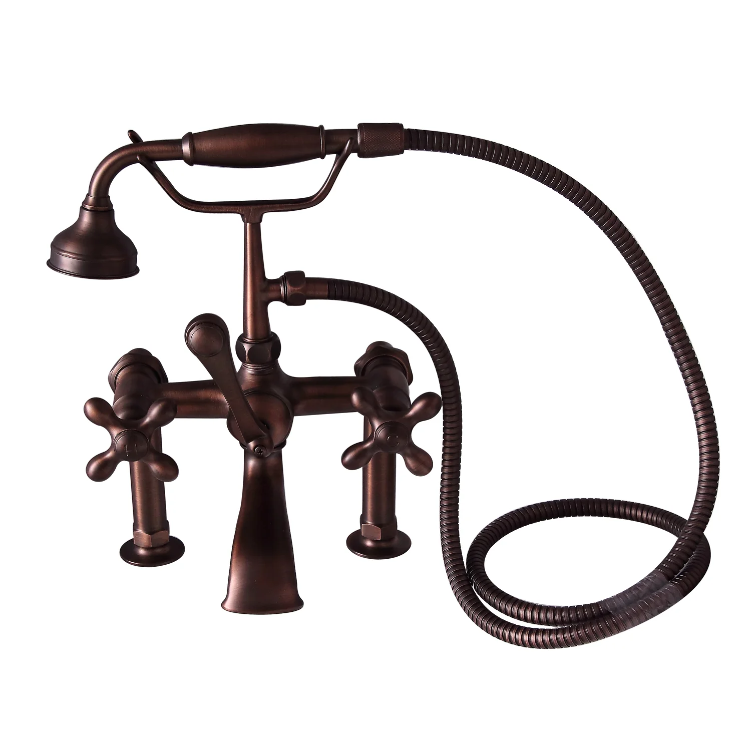 Columbus 61" Cast Iron Double Roll Top Tub Kit-Oil Rubbed Bronze Accessories - Image 3