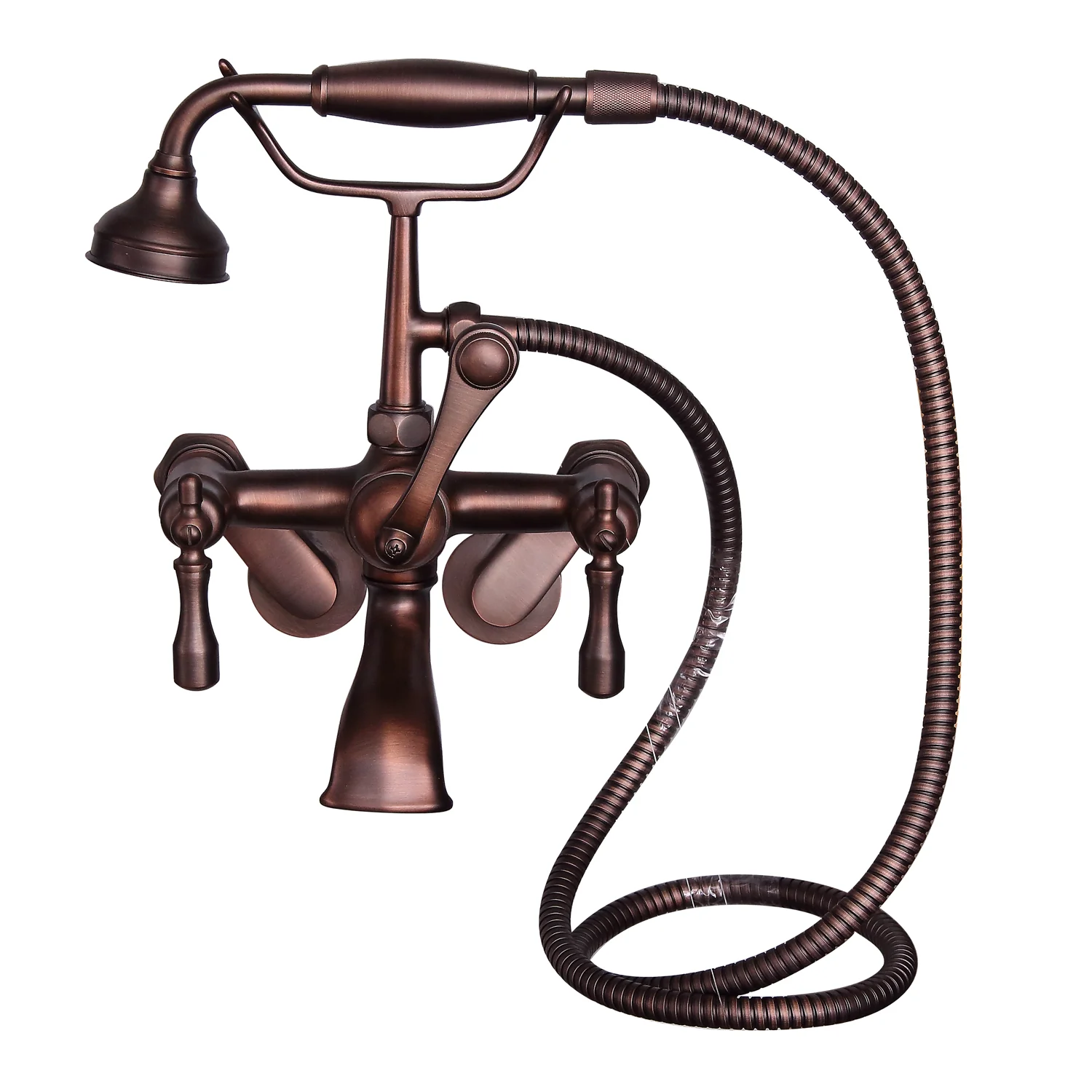 Columbus 61" Cast Iron Double Roll Top Tub Kit-Oil Rubbed Bronze Accessories - Image 3