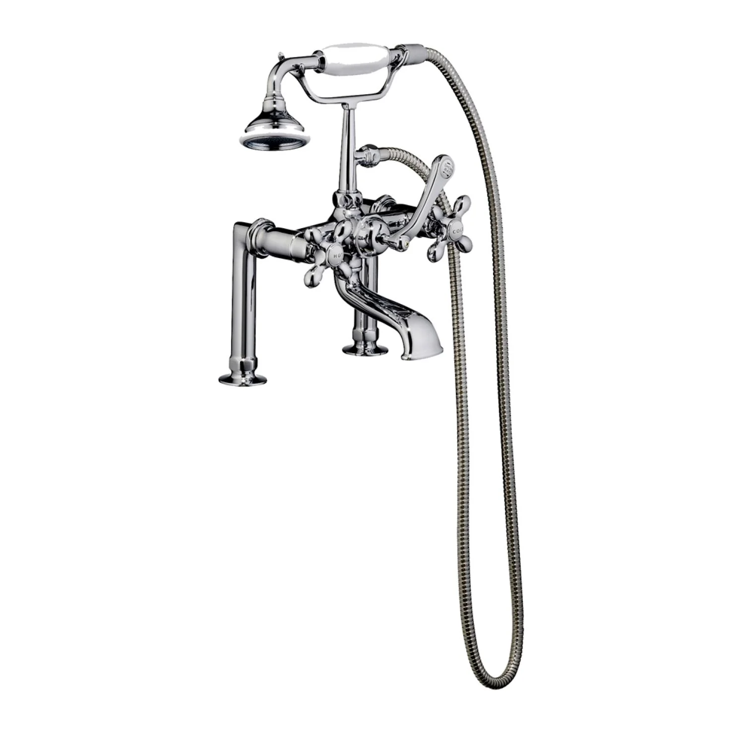 Columbus 61″ Cast Iron Double Roll Top Tub Kit – Polished Chrome Accessories - Image 2