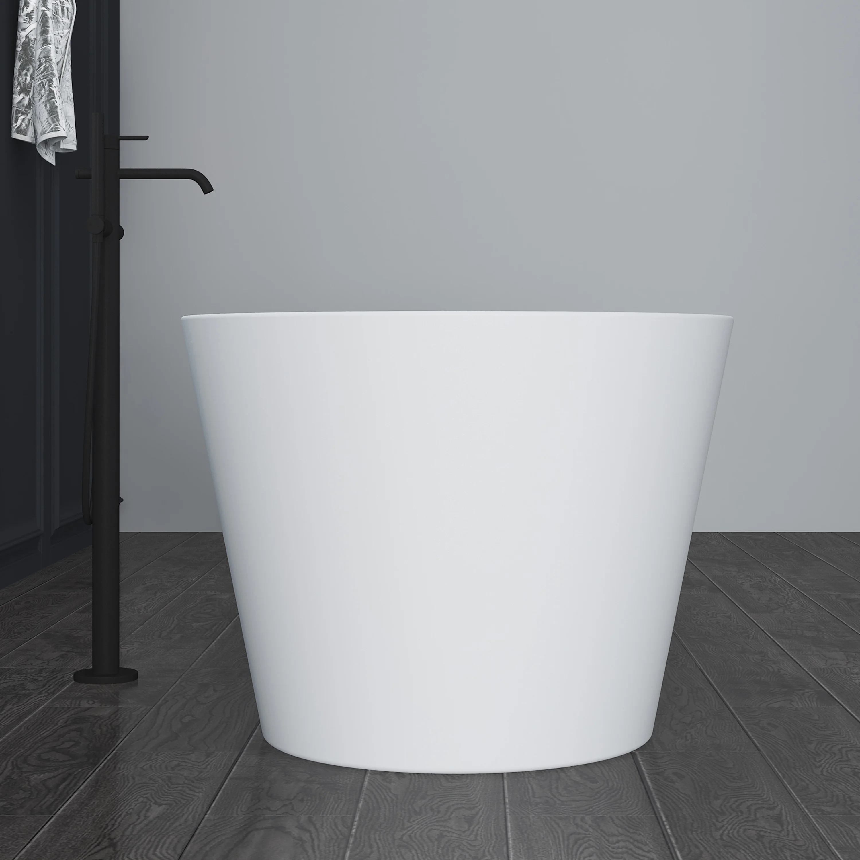 Patrick 67" Acrylic Tub with Integrated Drain and Overflow In Matte White - Image 8