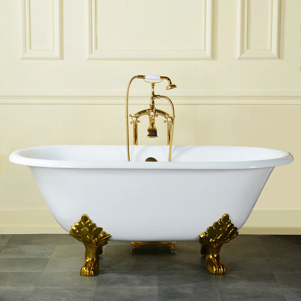 Dawson 61" Cast Iron Double Roll Top Tub - Image 5