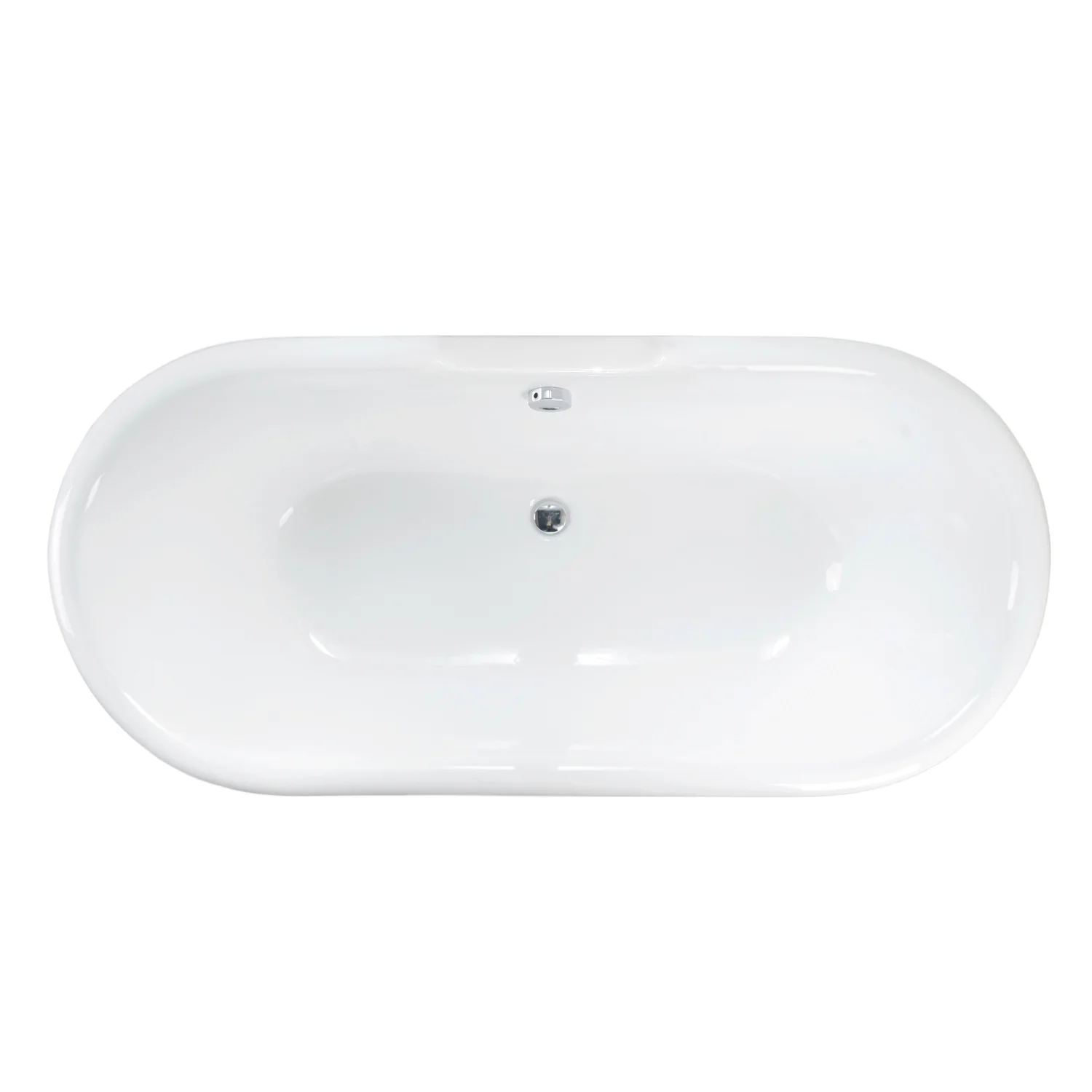 Duet 67" Cast Iron Double Roll Top Tub Kit-Brushed Nickel Accessories - Image 2
