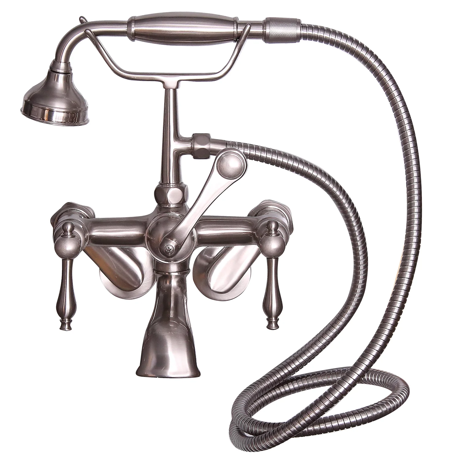 Duet 67" Cast Iron Double Roll Top Tub Kit-Brushed Nickel Accessories - Image 3