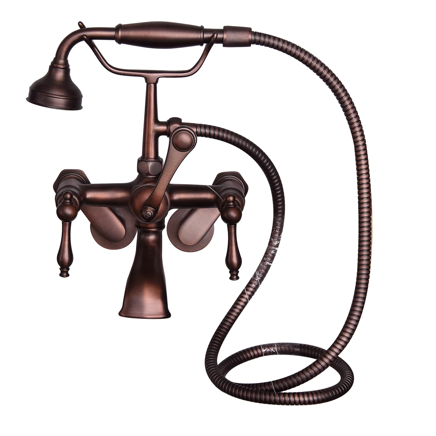 Duet 67" Cast Iron Double Roll Top Tub Kit-Oil Rubbed Bronze Accessories - Image 3