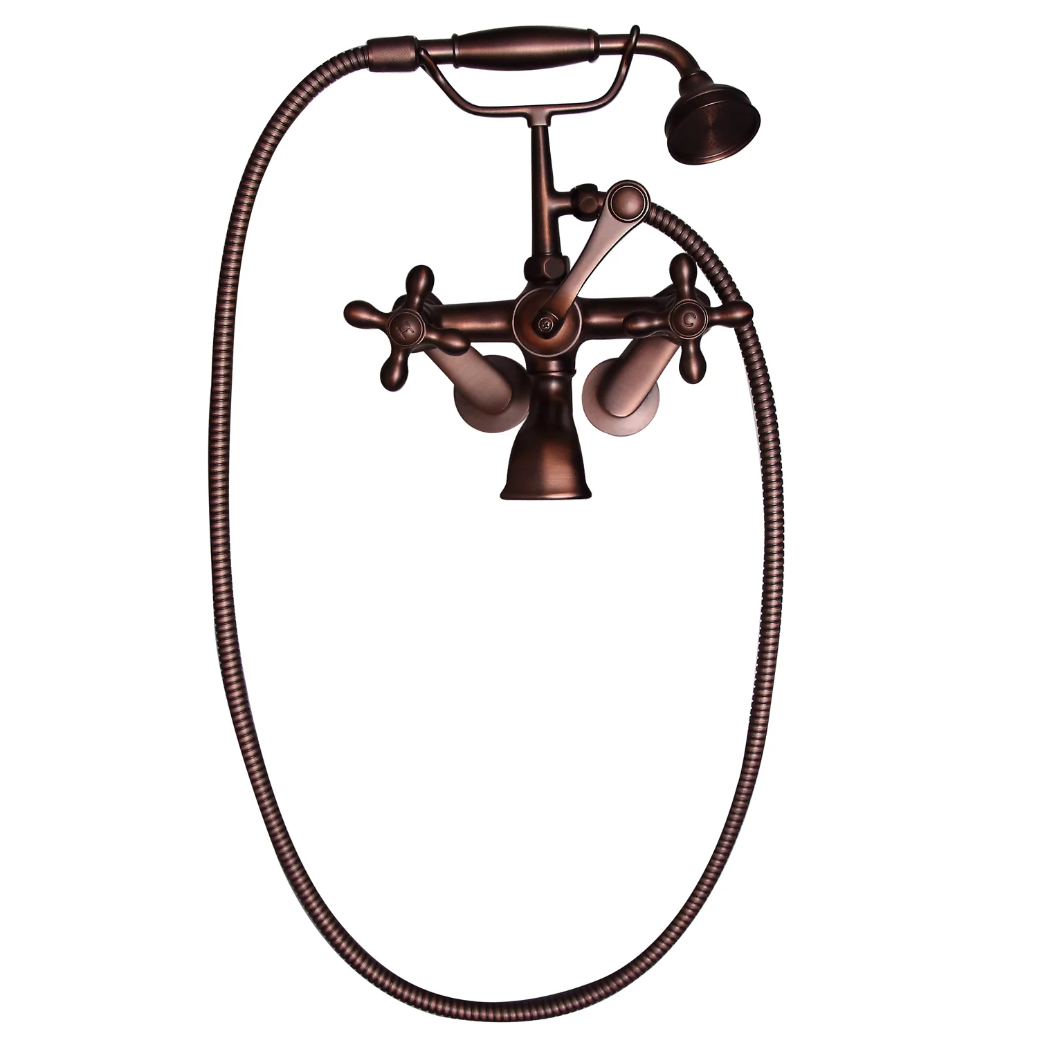 Duet 67" Cast Iron Double Roll Top Tub Kit-Oil Rubbed Bronze Accessories - Image 3