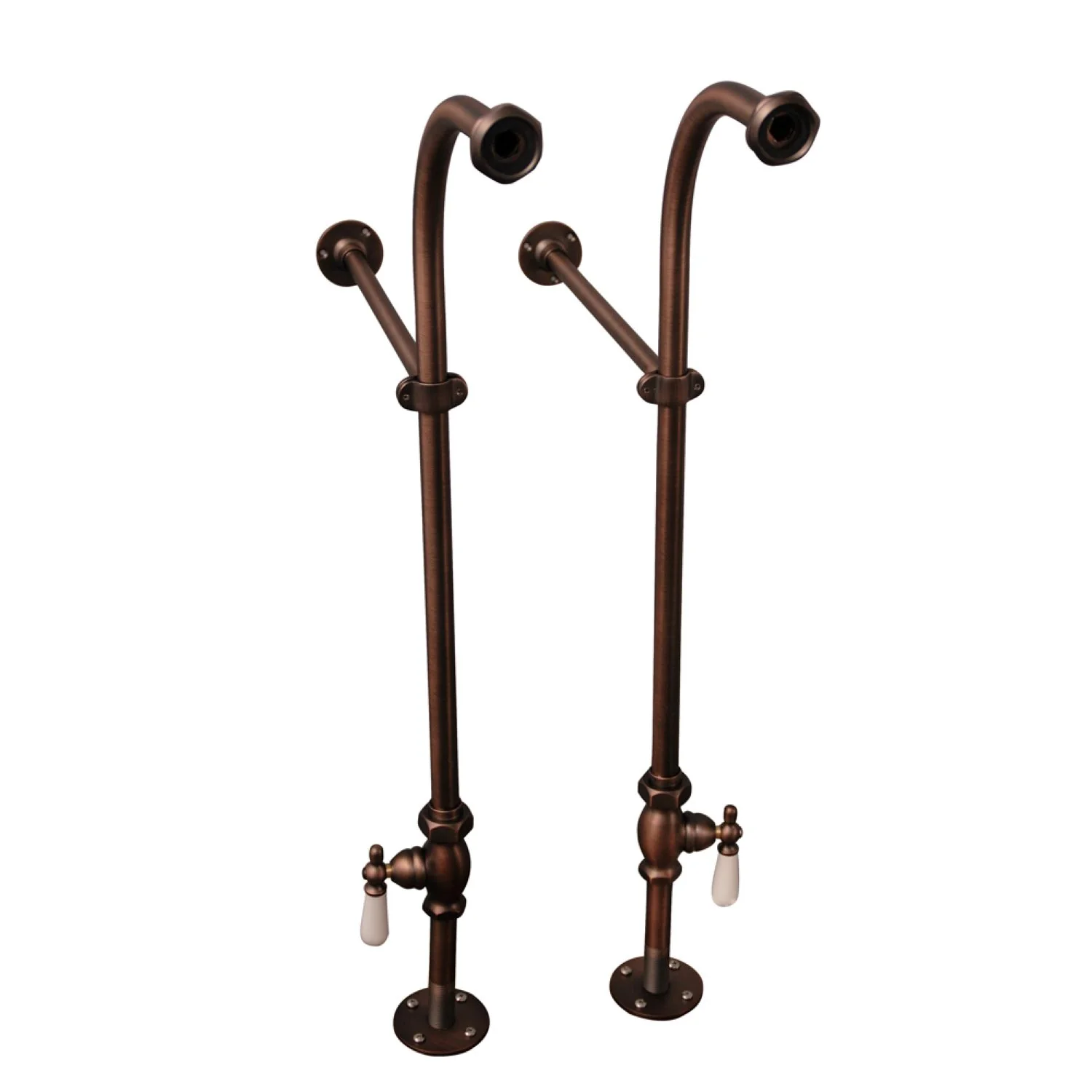 Duet 67" Cast Iron Double Roll Top Tub Kit-Oil Rubbed Bronze Accessories - Image 4