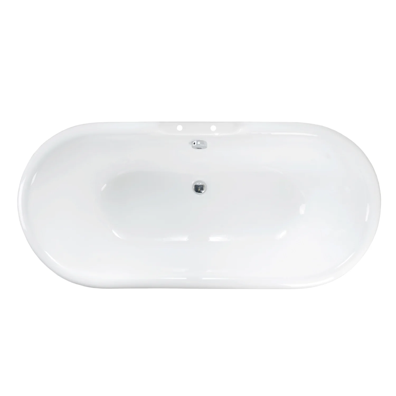Duet 67" Cast Iron Double Roll Top Tub Kit-Polished Brass Accessories - Image 2