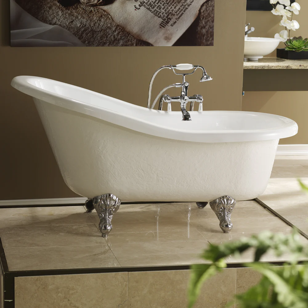 Estelle 60" Acrylic Slipper Tub - Image 4