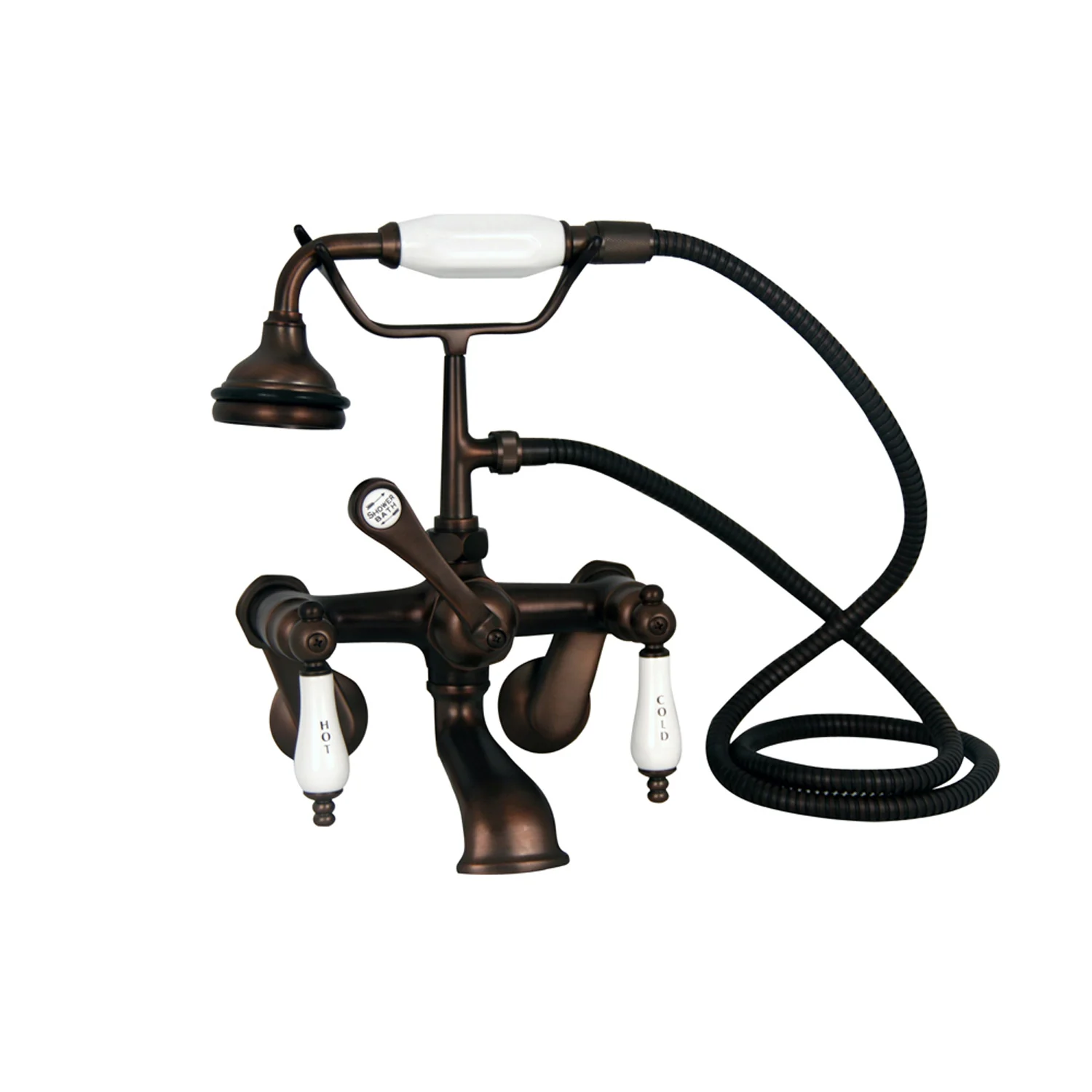 Estelle 60″ Acrylic Slipper Tub Kit in White – Oil Rubbed Bronze Accessories - Image 2