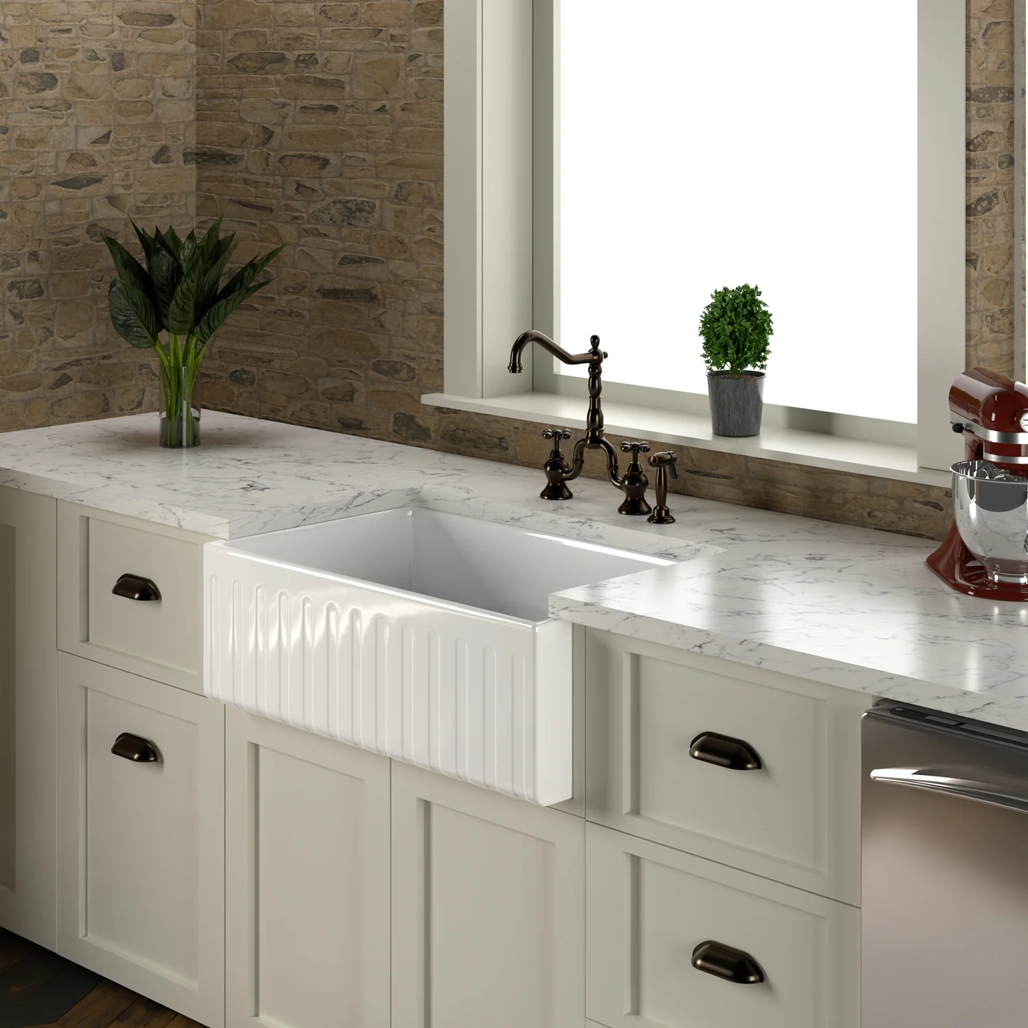 Felicity 30″ Fluted Apron-Front Sink - Image 7