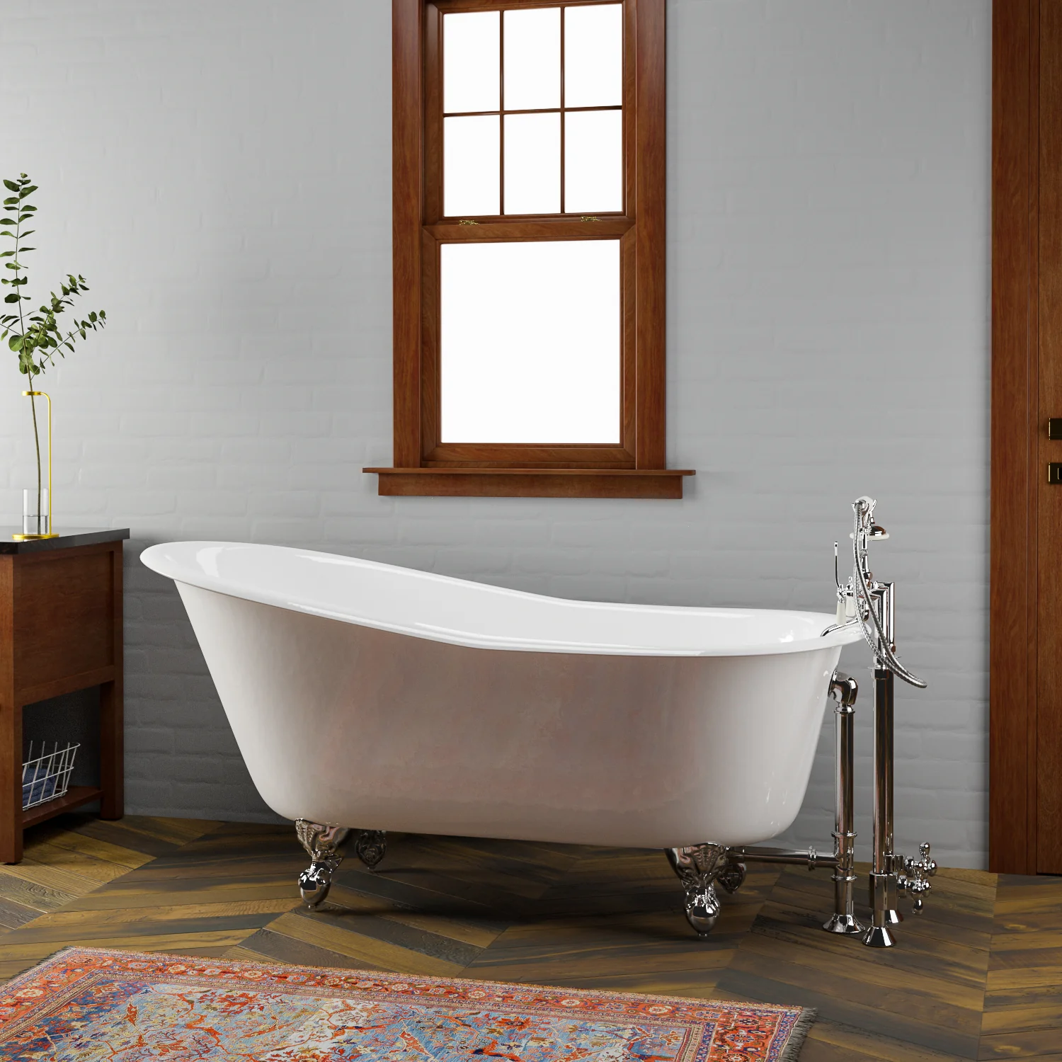 Griffin 61" Cast Iron Slipper Tub - Image 6