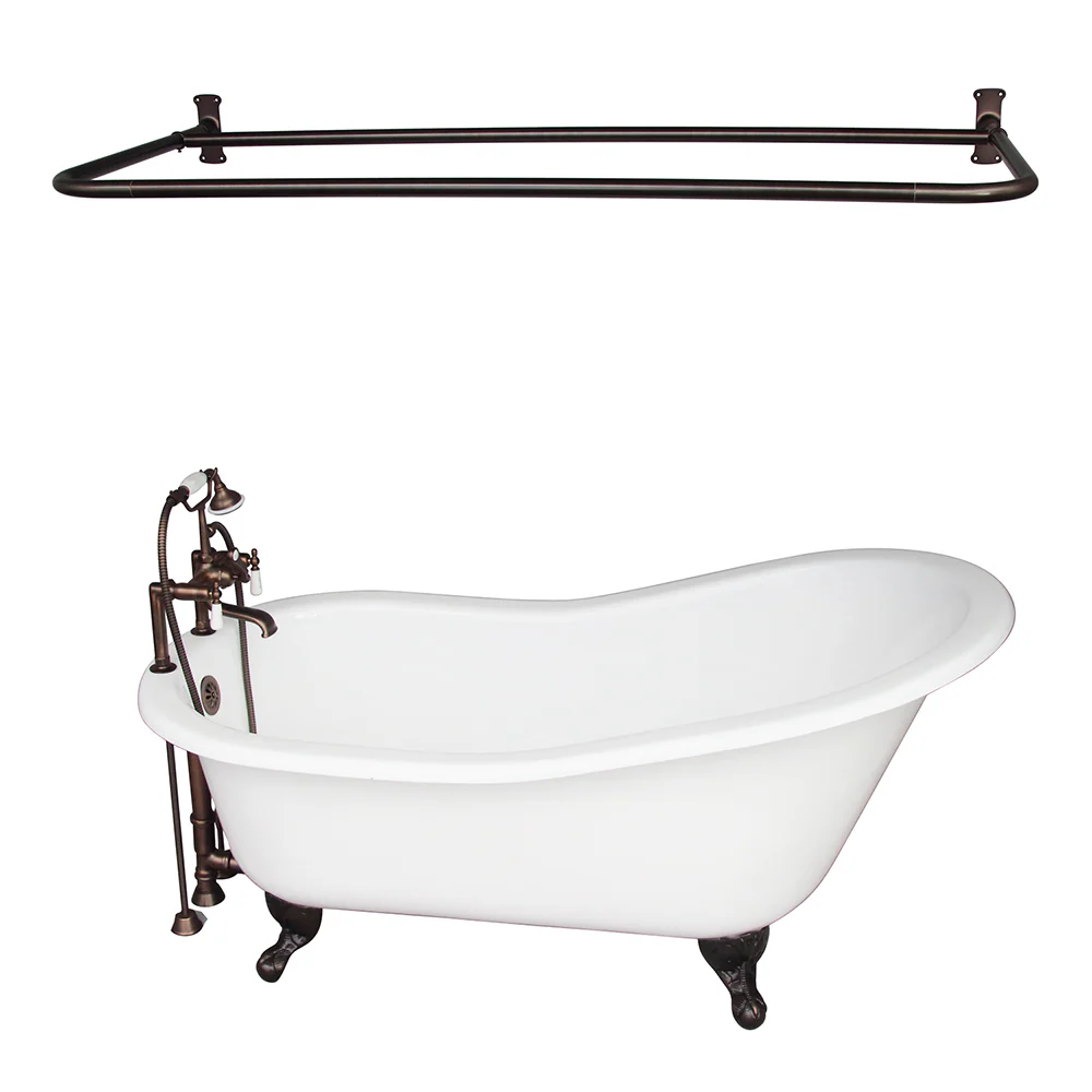 Griffin 61″ Cast Iron Slipper Tub Kit – Oil Rubbed Bronze Accessories