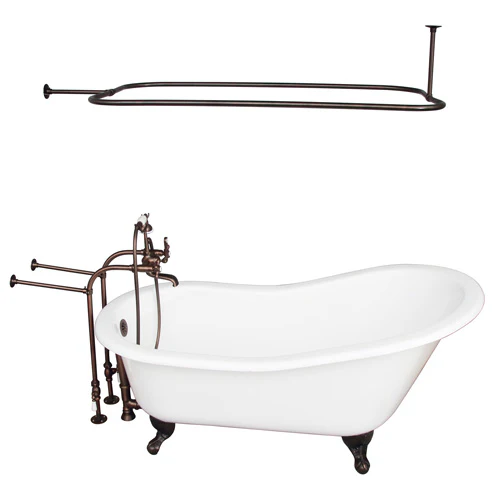 Griffin 61″ Cast Iron Slipper Tub Kit – Oil Rubbed Bronze Accessories
