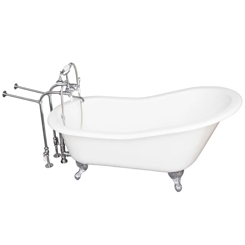 Griffin 61″ Cast Iron Slipper Tub Kit – Polished Chrome Accessories