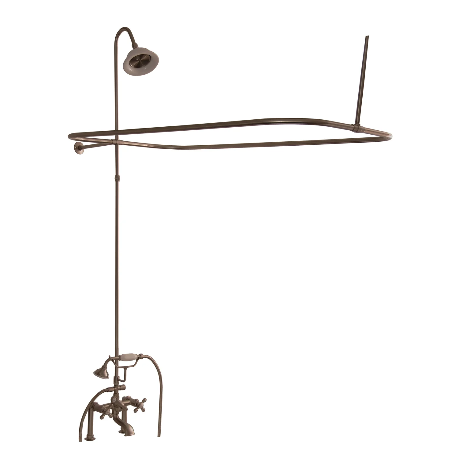 Icarus 67″ Cast Iron Slipper Tub Kit – Brushed Nickel Accessories - Image 2