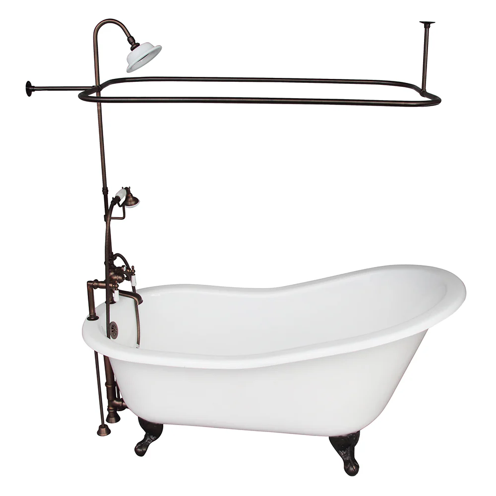 Icarus 67″ Cast Iron Slipper Tub Kit – Oil Rubbed Bronze Accessories